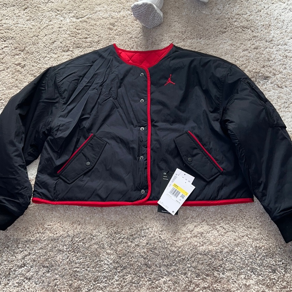 Air Jordan Flight Cropped Bomber Jacket Reversible Jacket Women's